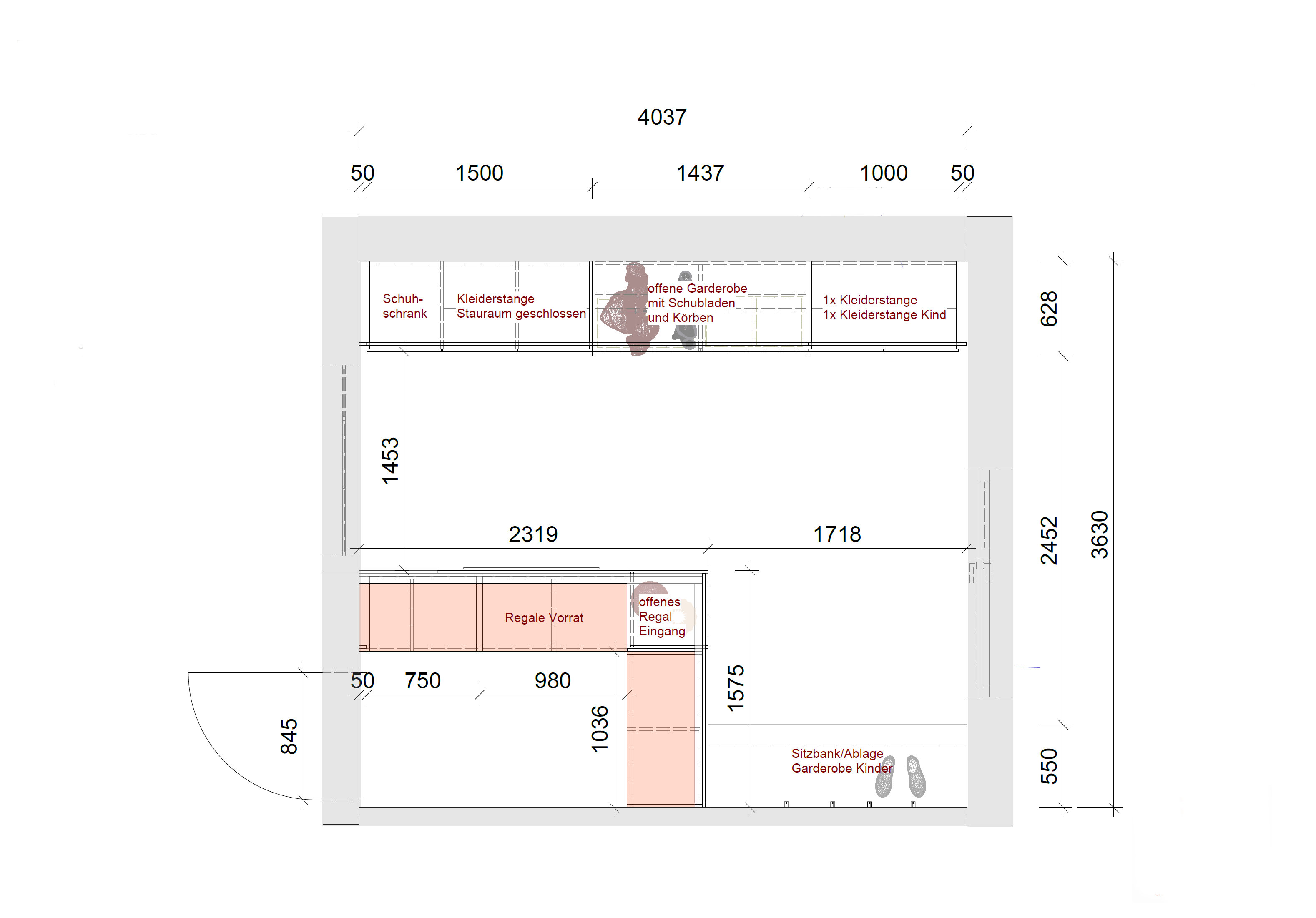 Detaillierter Grundriss