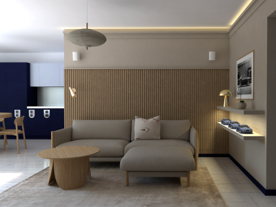 Wohnzimmer in Zürich Couchbereich Wohnzimmer mit Couchbereich nach der Planung.